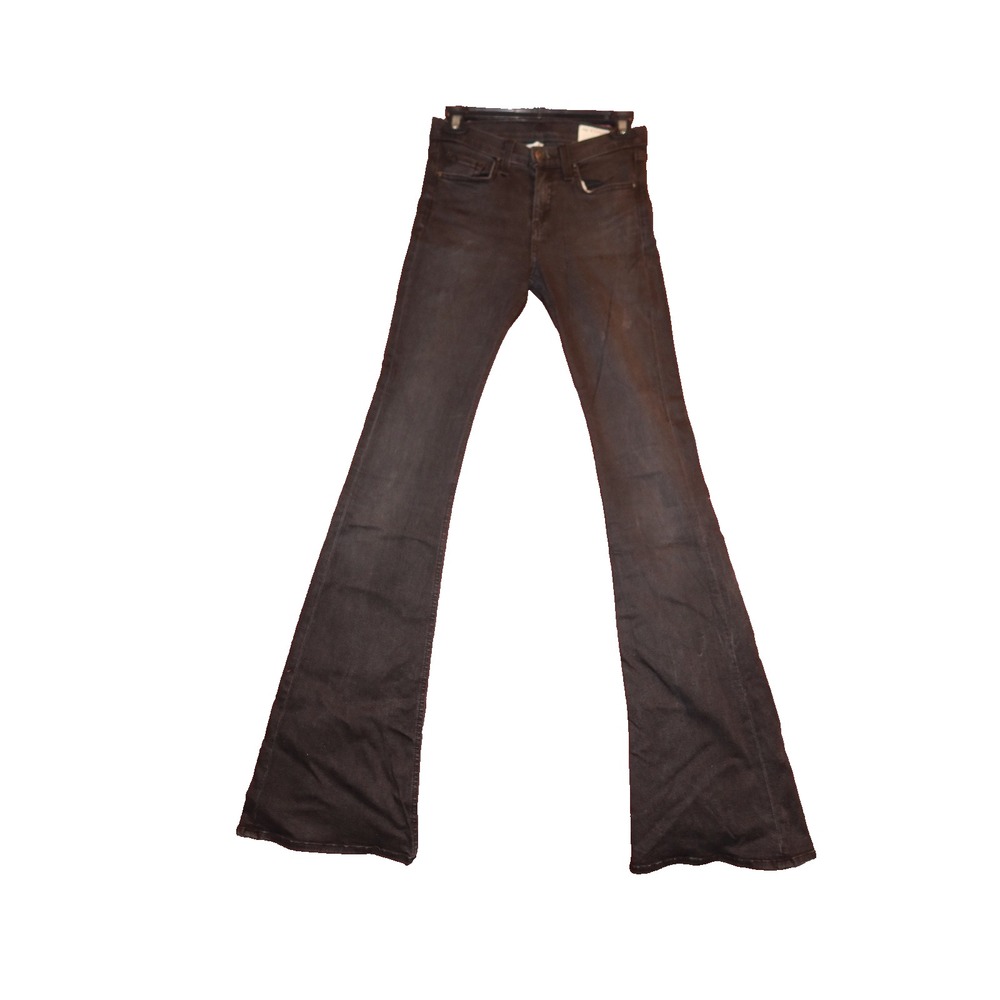 Rag & Bone JEAN High Rise Bell Jeans 26 Black Flare Bell Bottom Denim